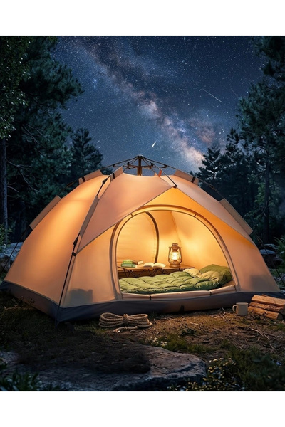 shopwave Çift Katmanlı Kamp Çadırı Otomatik Kurulum Suya Dayanıklı Outdoor Çadır