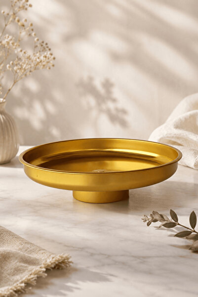 Sarkap Home 26 cm Ayaklı Gold Sunumluk