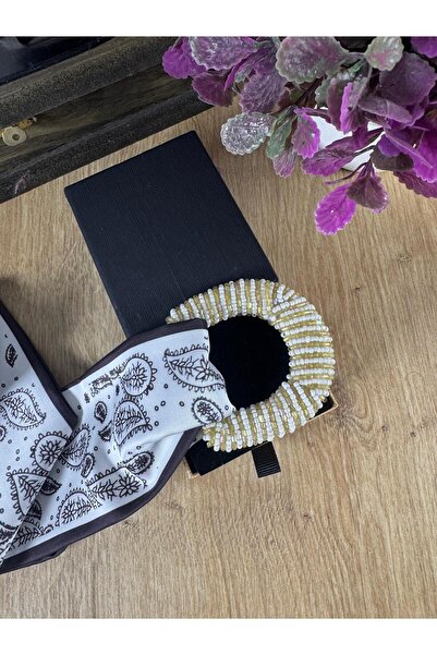jasmina store Stylish Belt Buckle with Bead Embroidery