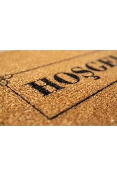 Yadedor Home Coco Cc022A Welcome Patterned Thick Non-Slip Sole Moisture Absorbing Stylish Design Door Mat 45X75 cm