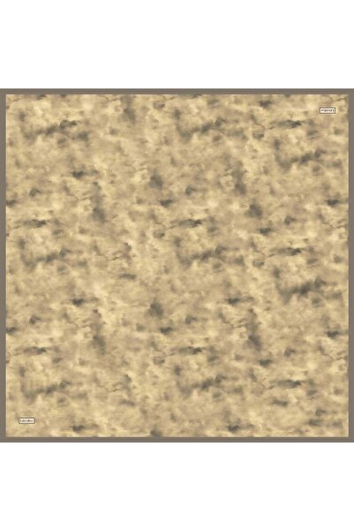 Levidor Mustard Vintage Pattern Twill Silk Scarf