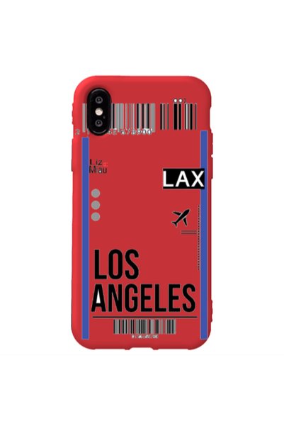 Other Apple iPhone X Los angeles Red Colored Silicone TPU Θήκη