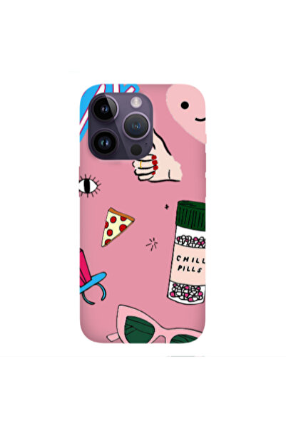 Other Apple iPhone 14 Pro Max Chill Pink Colored Silicone TPU Θήκη