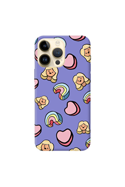 Other Apple iPhone 13 Pro Max Girl rainbow and hearts Purple Colored Silicone...