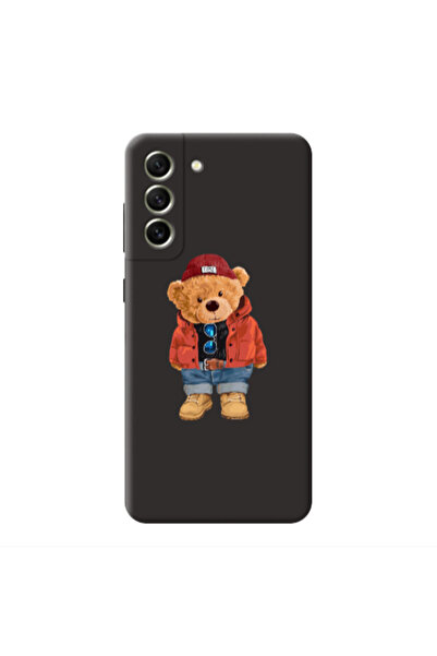 Other Samsung S21 PLUS Bear in a hat Black Colored Silicone TPU Θήκη