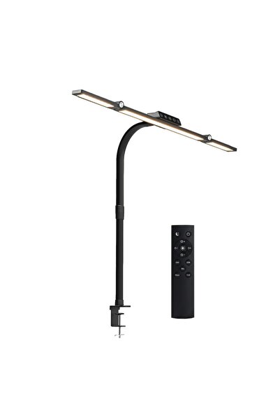 NEXTLY Lampă de birou LED cu 2 brațe reglabile, Negru, 80 x 69 cm