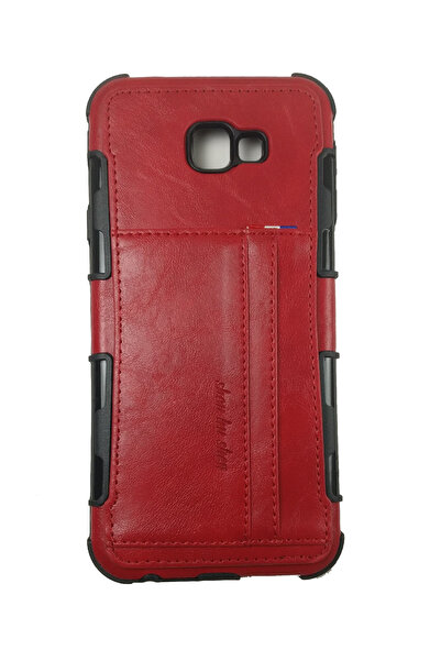 OEM Προστατευτική θήκη συμβατή με Samsung J4 Plus, σιλικόνης με απομίμηση δέρ...