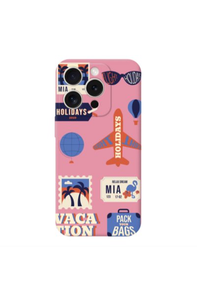 Other Apple iPhone 15 Pro Max Vacation Pink Colored Silicone TPU Θήκη