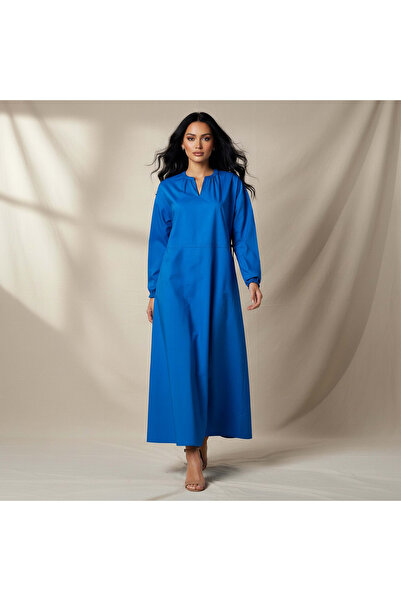 FAV A-line Midi Cotton Dress with Pockets
