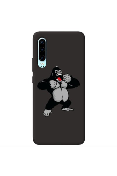 Other Huawei P30 Angry Gorilla2 Black Colored Silicone TPU Θήκη
