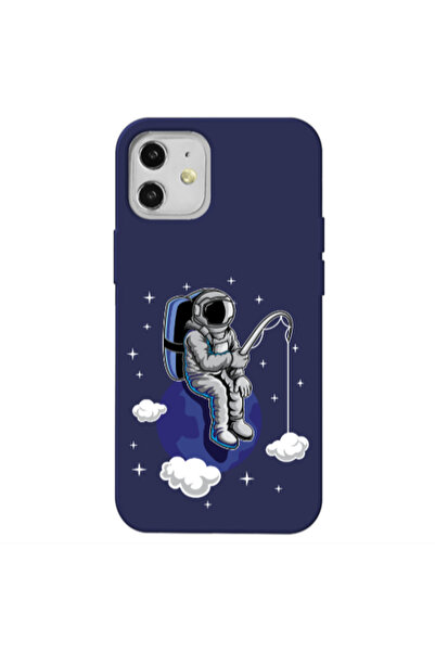 Other Apple iPhone 12 Fishing space Dark blue Colored Silicone TPU Θήκη