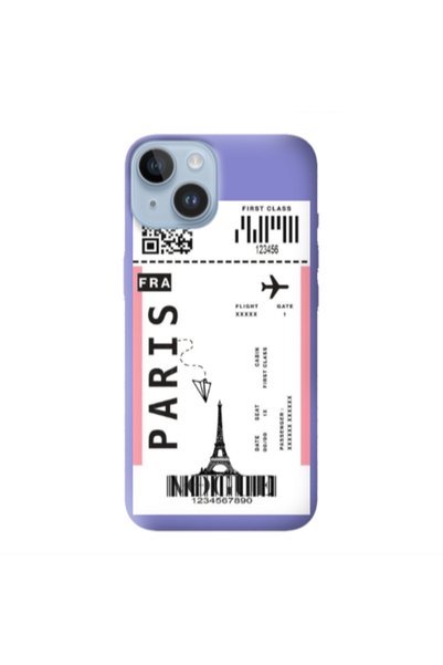 Other Apple iPhone 14 Paris FRA Purple Colored Silicone TPU Θήκη