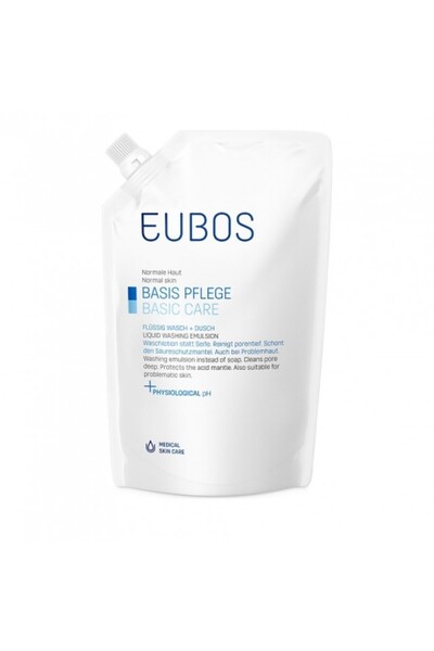 EUBOS | Liquid Blue Refill | Yγρό Καθαρισμού Προσώπου-Σώματος Χωρίς Άρωμα | 4...