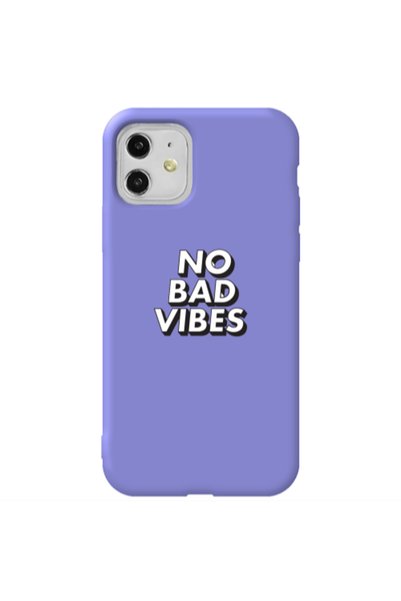 Other Apple iPhone 11 No bad vibes Purple Colored Silicone TPU Θήκη