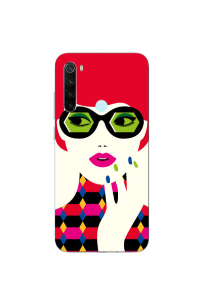 Other Xiaomi Redmi Note 8 Red hair girl Transparent Silicone TPU Θήκη