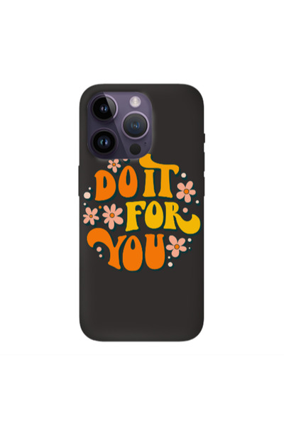 Other Apple iPhone 14 Pro Do it For You Black Colored Silicone TPU Θήκη