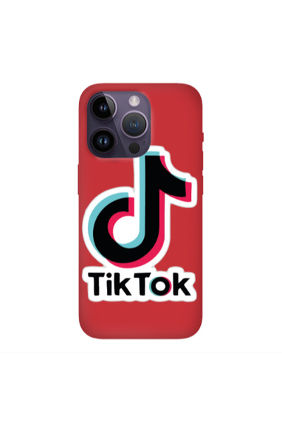 Other Apple iPhone 14 Pro Tik Tok Red Colored Silicone TPU Θήκη