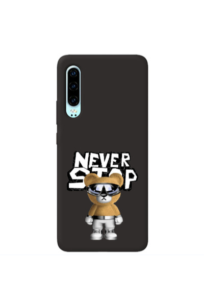 Other Huawei P30 Never stop Black Colored Silicone TPU Θήκη