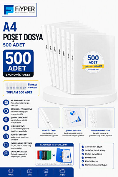 Fiyper Fiyat Performans Ürünleri A4 torbica za dokumente 500 komada providna ...