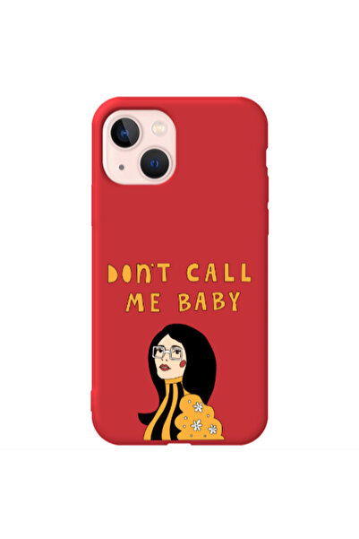 Other Apple iPhone 13 Call me baby Red Colored Silicone TPU Θήκη