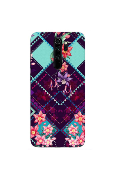 Other Xiaomi Redmi Note 8 Pro Checkered flowers Transparent Silicone TPU Θήκη