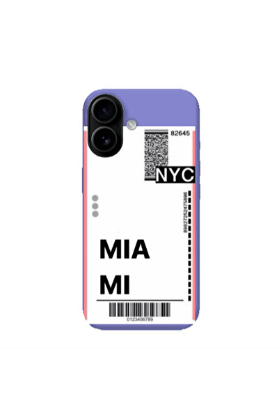 Other Apple Iphone 16 plus Miami NYC Purple Colored Silicone TPU Θήκη
