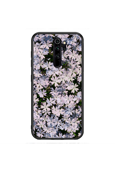 Other Xiaomi Redmi Note 8 Pro Flowers white Black Glossy Θήκη