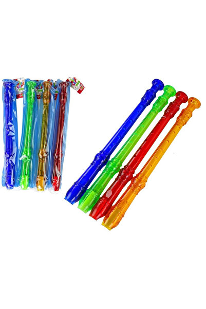 LeanToys Flaut/fluier pentru copii 33 cm, din plastic, instrument muzical edu...