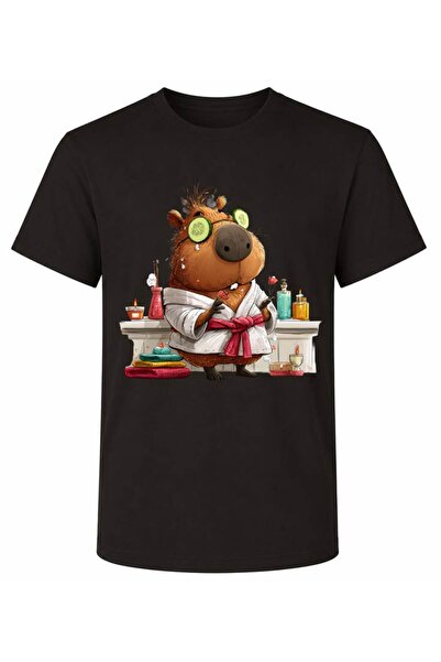 ROLY Unisex Cotton Capybara Print T-Shirt