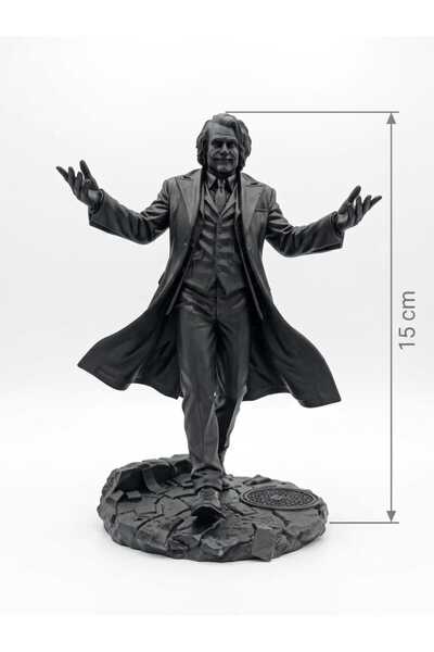 restinal Joker Siyah Renk 15 cm Detaylı Masaüstü Biblo ve Dekoratif Koleksiyo...