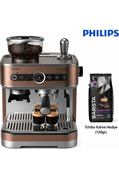 Philips Çift Çekirdek Hazneli Yarı Otomatik Espresso Makinesi, Öğütücülü Kahv...