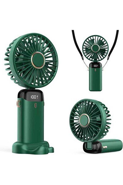 Generic Portable Fan USB Fan with LED Display, 3-in-1 Hand/Neck/Desk Fan 90° ...