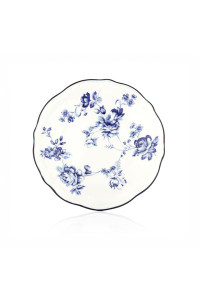 MİEN 22 cm Set of 6 Vintage Porcelain Cake Plates