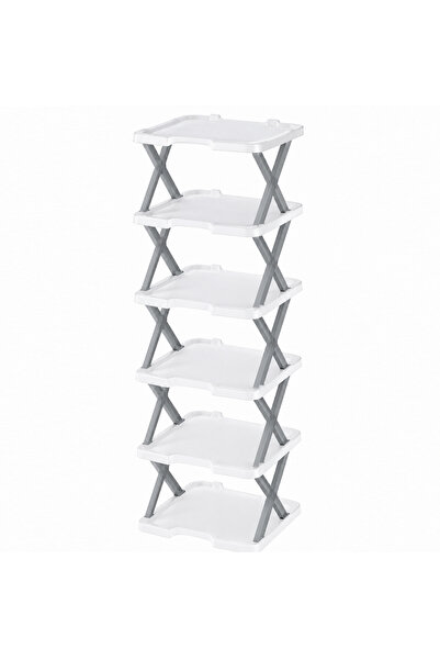 Lacoz 6-Tier Shoe Rack Storage Organizer with Sturdy X-Frame Support Premium ...