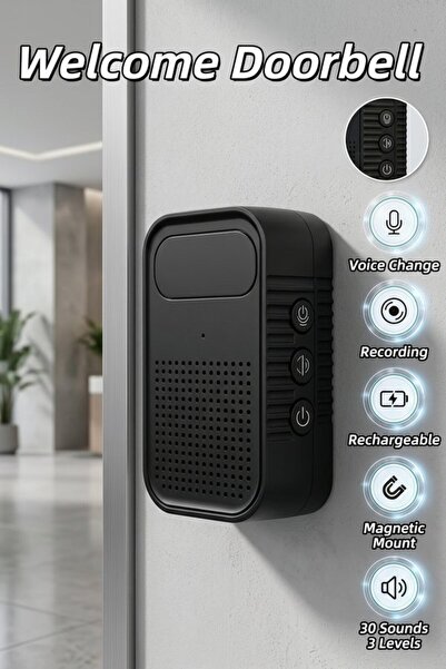 Generic 1 Wireless Motion Sensor Doorbell Voice Recorder Welcome Chime Rechar...