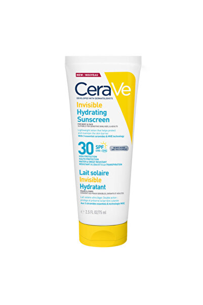 CeraVe | Invisible Hydrating SPF30+ Αντηλιακό για Πρόσωπο και Σώμα | 75ml