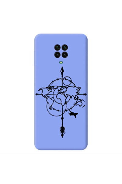 Other Xiaomi Redmi Note 9 Pro Old Map Light Purple Colored Silicone TPU Θήκη
