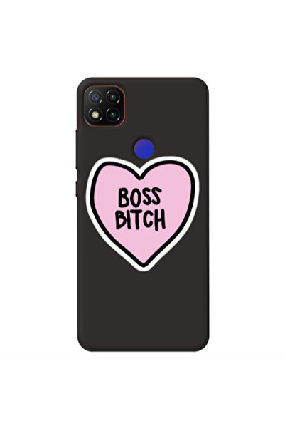 Other Xiaomi Redmi 9c Boss Bitch Black Colored Silicone TPU Θήκη