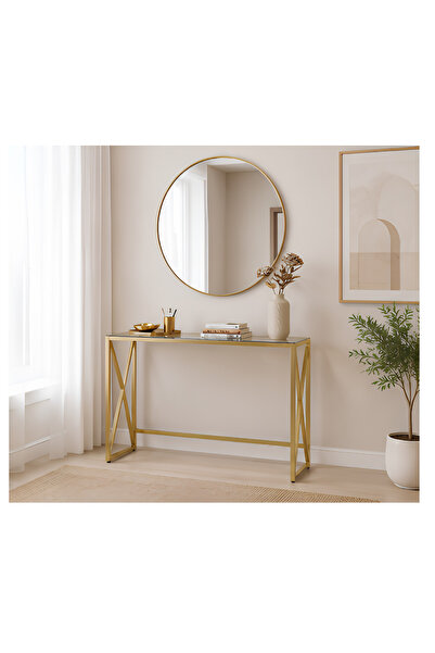 Sar Pakete Melisa Serisi Gold Lüks Dresuar - 4mm Füme Temperli Camlı - 100x80...