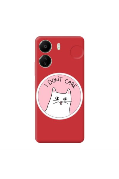Other Xiaomi Redmi 13C I dont Care Red Colored Silicone TPU Θήκη