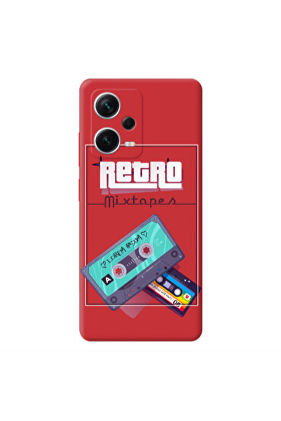 Other Xiaomi Poco X5 Mixtapes Red Colored Silicone TPU Θήκη