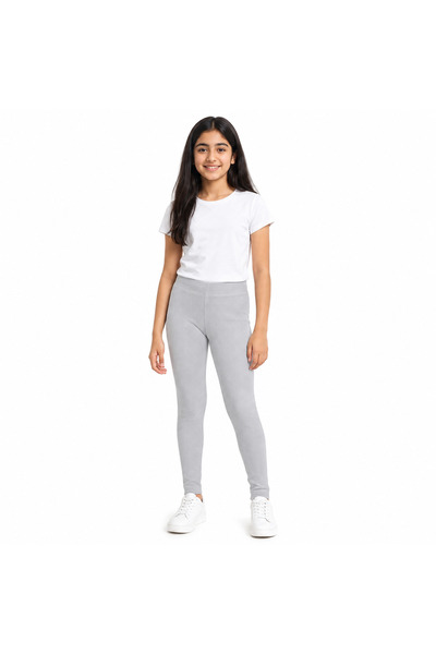 Generic Girls Ribbed Leggings with Elastic Waist, Soft Ribbed Cotton Material...