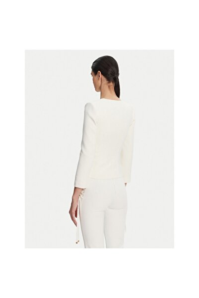 Elisabetta Franchi Jachetă de damă GI13551E2 Albă
