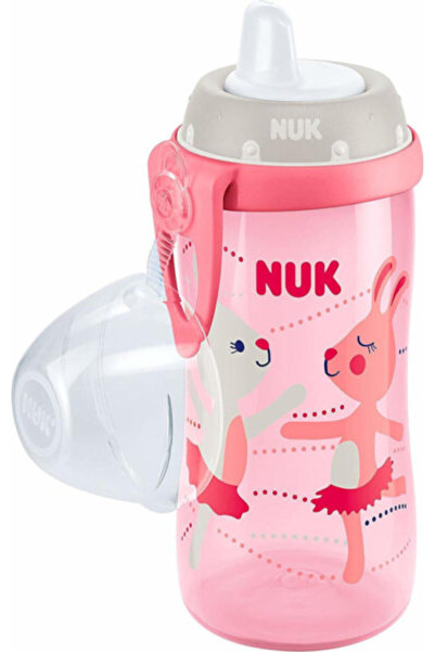 Nuk Παιδικό Ποτήρι 12μ+ με Στόμιο 300ml Ροζ Κουνελάκια 4008600198864