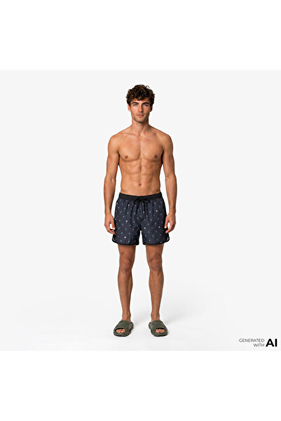 Firefly Preston m Plam Trees Men's Navy Blue Swim Shorts