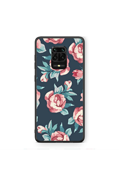 Other Xiaomi Redmi Note 9 Pro Purple roses Black Glossy Θήκη