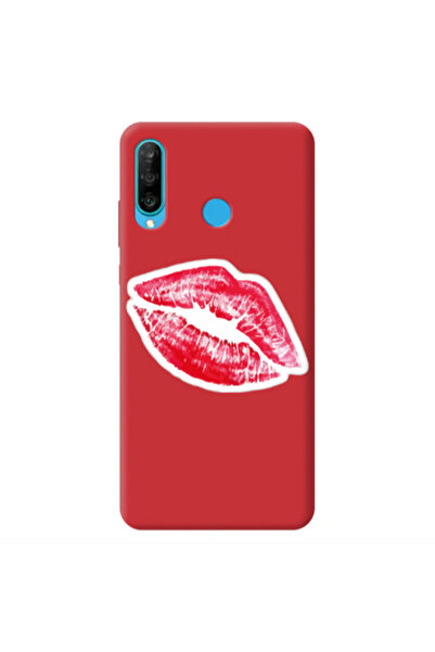 Other Huawei P30 Lite Faint Kiss Red Colored Silicone TPU Θήκη
