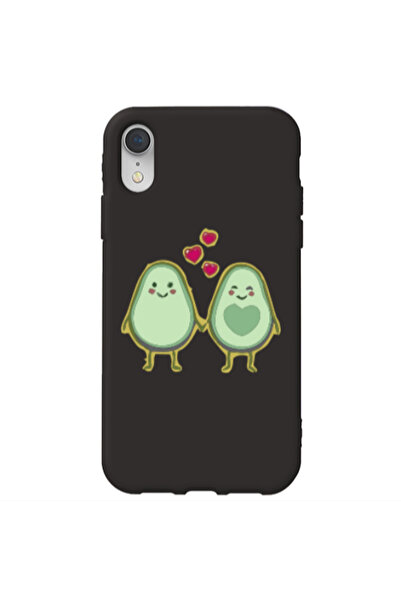 Other Apple iPhone Xr Avocados Black Colored Silicone TPU Θήκη