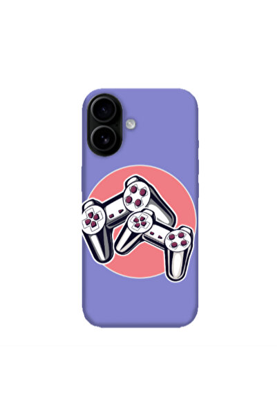 Other Apple Iphone 16 plus Retro Joysticks Purple Colored Silicone TPU Θήκη