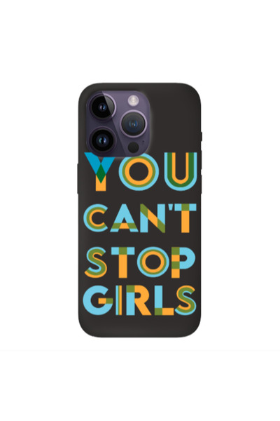 Other Apple iPhone 14 Pro You Cant Stop Girls Black Colored Silicone TPU Θήκη